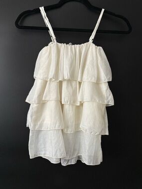 Dixie Italy Tiered Ruffle Cami Tank Cottagecore Boho Coquette Euro Summer Size S